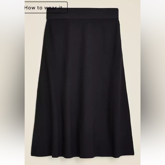 NWT! J.Crew $168 Foldover sweater midi skirt merino wool blend. Large #CE972 - Picture 1 of 4